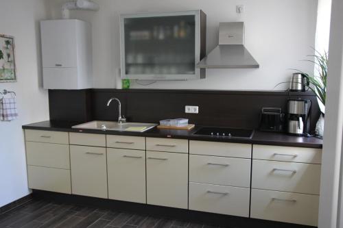 Kuchyň nebo kuchyňský kout v ubytování Ferienwohnung "Ernst Schmole"