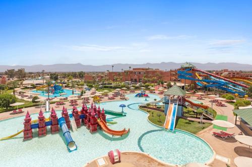 an aerial view of a water park with slides at Pickalbatros Aqua Fun Club All Inclusive in Marrakech