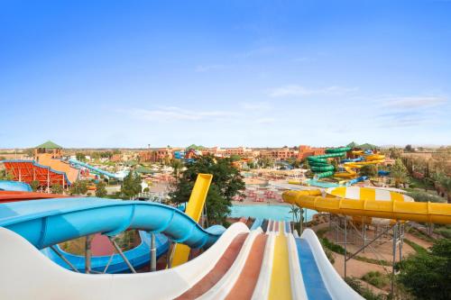 a water park with a bunch of water slides at Pickalbatros Aqua Fun Club All Inclusive in Marrakech