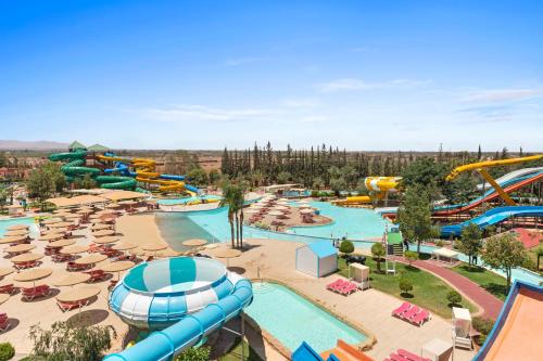 an aerial view of a water park with slides at Pickalbatros Aqua Fun Club All Inclusive in Marrakech