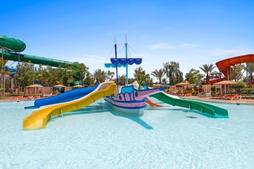 a water park with slides in the water at Pickalbatros Aqua Fun Club All Inclusive in Marrakech