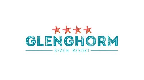 a logo for a beach resort with four stars at Glenghorm Beach Resort in Ingonish