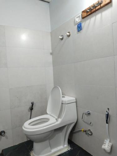Salle de bains dans l'établissement Karma Lodge Leh