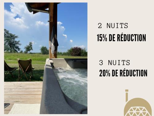Fotografie z fotogalerie ubytování Dôme insolite Cèdre jacuzzi et petits déjeuners inclus v destinaci Lagraulet-du-Gers