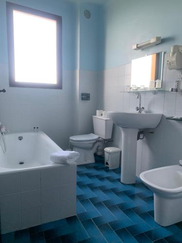 Koupelna v ubytování Hotel Celine