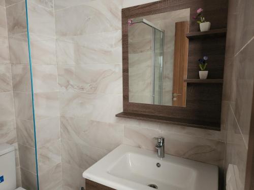 Phòng tắm tại Appartement Costa Beach Bouznika