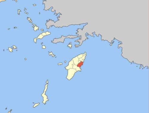 a map of the united states at Villa Massari in Haraki
