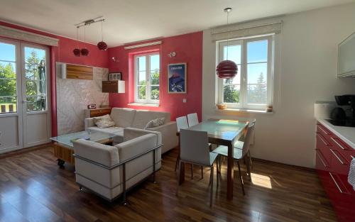 Posezení v ubytování Apartman v Beskydech