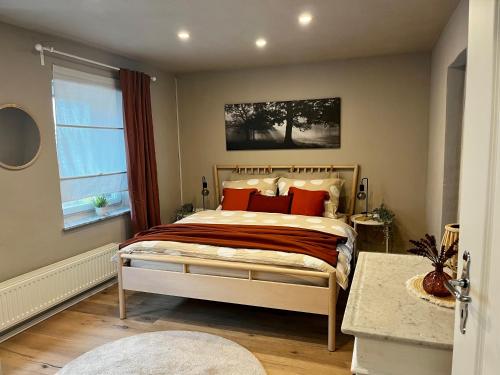 Postel nebo postele na pokoji v ubytování Ferienwohnung Hofblick
