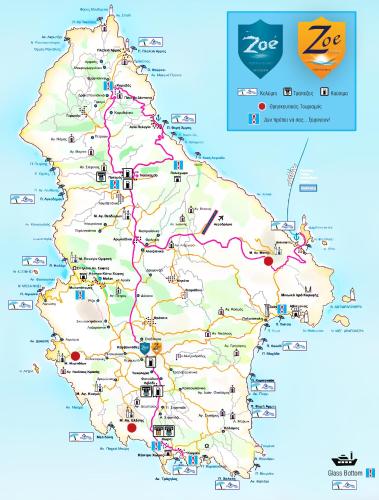 a road map of italy with cities and highways at Ζoe Studios in Kýthira