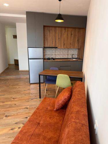 Kuchyň nebo kuchyňský kout v ubytování Apartament Near the Sea