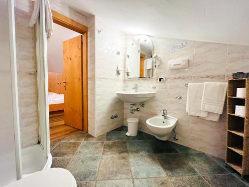 Koupelna v ubytování Hotel Galli