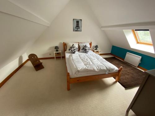 Postel nebo postele na pokoji v ubytování Appartement village médiéval