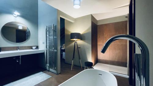Koupelna v ubytování Hotel Palazzo Piccolomini