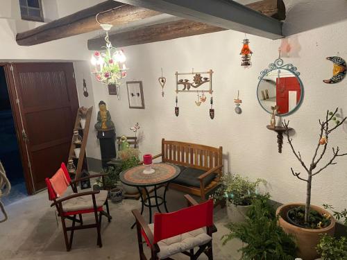Posezení v ubytování Fachwerk-Romantik 1 an der Mosel
