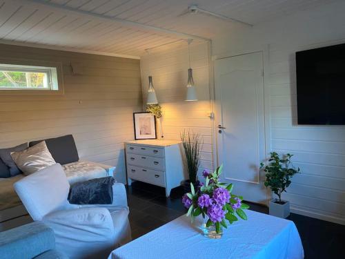 Χώρος καθιστικού στο Cosy and well-equipped apartment with free parking