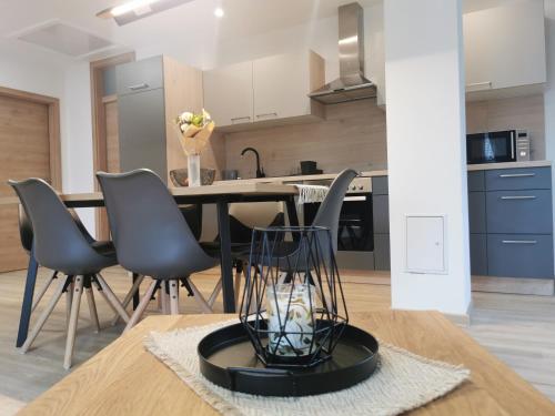Η κουζίνα ή μικρή κουζίνα στο Apartma Bella Nadiža