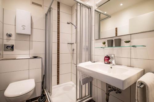 Koupelna v ubytování Haus Nordseeblick Wohnung 3