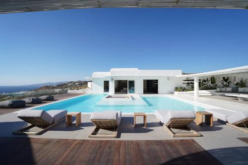 Bazén v ubytování Aqua Pearl Mykonos nebo v jeho okolí