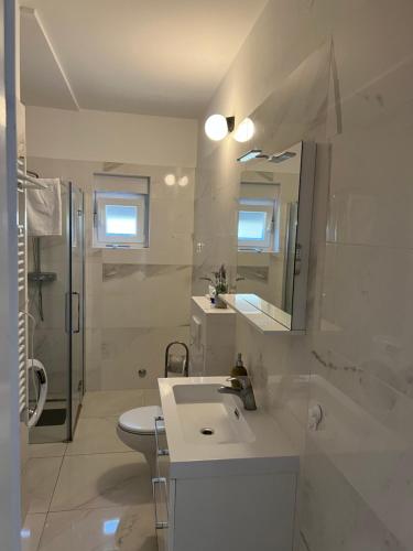 Koupelna v ubytování Petra