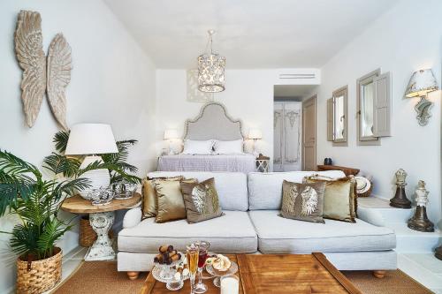 Χώρος καθιστικού στο Aqua Mykonos Suites - Adults Only