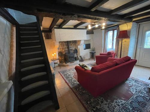 Χώρος καθιστικού στο La Petit Fleur - the little flower, cosy cottage