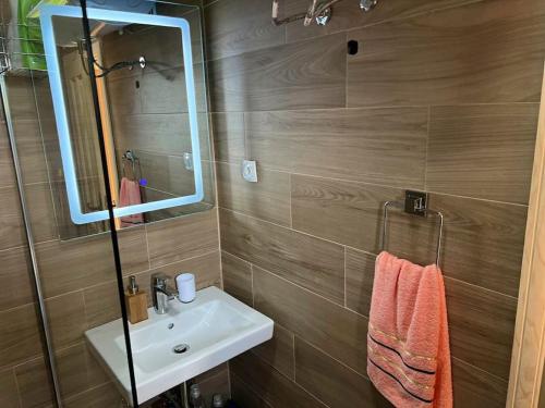Ein Badezimmer in der Unterkunft Planinska iskra
