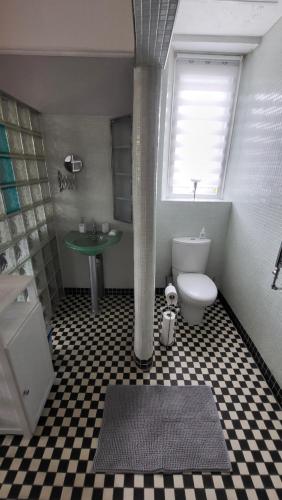 a bathroom with a toilet and a sink at THE RODDS in Morley