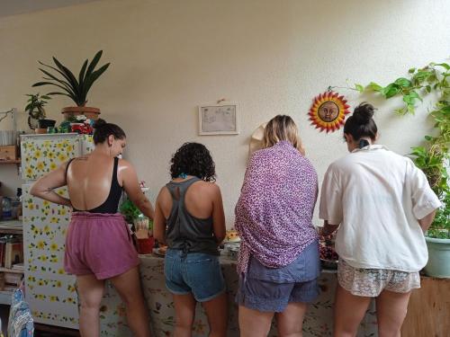 a group of women standing in a room at Vivere in famiglia in Orosei
