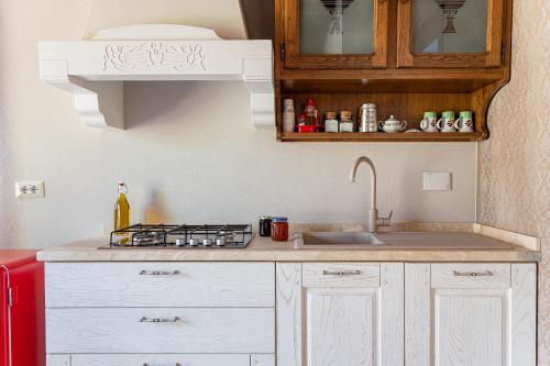 Η κουζίνα ή μικρή κουζίνα στο Fienile Olivo, art of living Tuscany