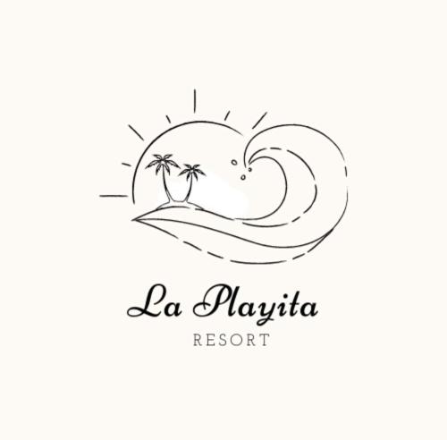 een schets van de oceaan en een golf in de vorm van een hart bij La Playita Resort in Lalauigan