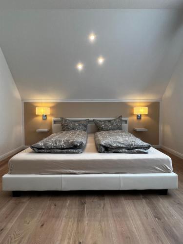 Katil atau katil-katil dalam bilik di Ferienwohnung zum Scheibe-See