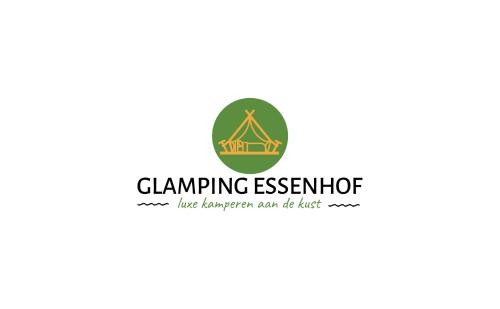 un logo pour un estimateur de camping dans l'établissement Kampeerplaats Glamping Essenhof, à Aagtekerke