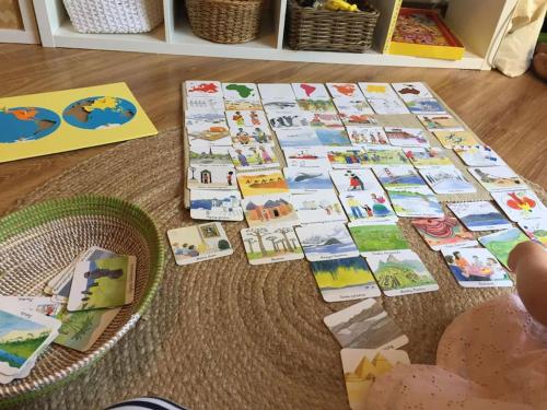 a group of cards on the floor on a table at Family Break in Newmarket in Newmarket