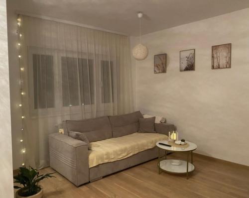 sala de estar con sofá y mesa en Apartman Moni, en Banja Luka