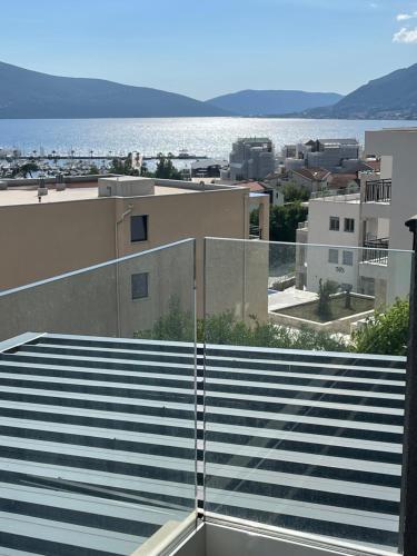 a group of stairs on top of a building at Apartman Iva in Tivat