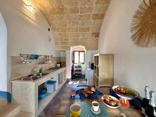 Köök või kööginurk majutusasutuses Casa del Fornaio