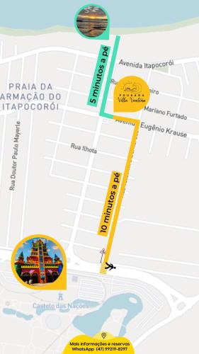 a map of the raja amsterdam dokatown at Pousada Villa Vantino in Penha