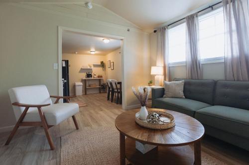 a living room with a couch and a table at Sage Haven #5 in Johnson City