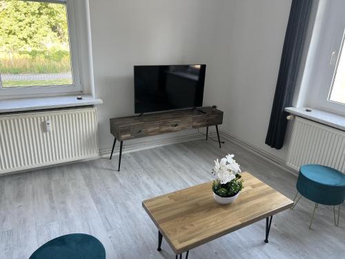 TV a/nebo společenská místnost v ubytování Apartment 1 - Haus Lausitzring