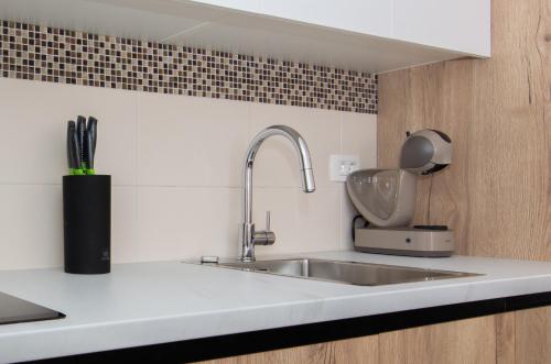 A kitchen or kitchenette at Apartments Elleon Piran by Locap Group