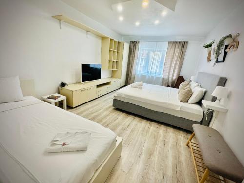 Ένα ή περισσότερα κρεβάτια σε δωμάτιο στο Cozy Place to Stay -Self check in 24h