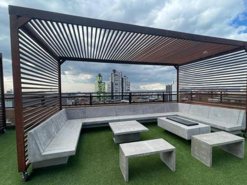 Posezení v ubytování Loft en Chapinero con todo lo que necesitas !
