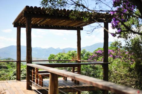 Landskap semula jadi dekat dengan chalet