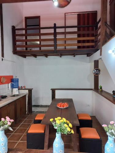 Villa dos Pássaros Paraty Hospedagemにあるキッチンまたは簡易キッチン