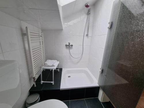 Ένα μπάνιο στο Haus Kreuzeckwiese - Self Catering Apartments