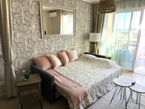 Giường trong phòng chung tại Vista Roja