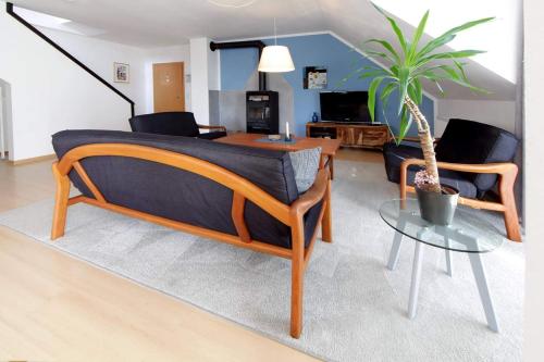 Ruang duduk di Haus Müritz, FeWo 11 Fischadler