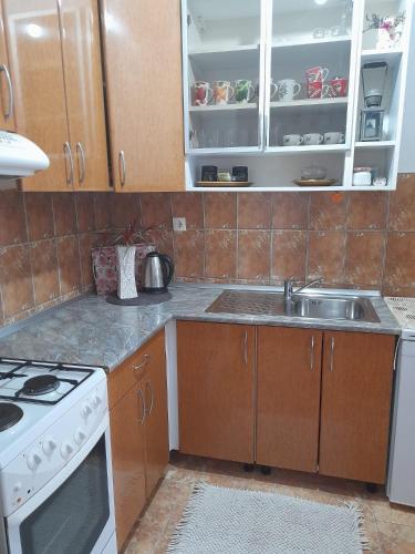 Apartmani "Rebecca"にあるキッチンまたは簡易キッチン