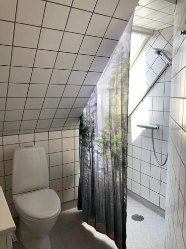 Koupelna v ubytování Huset ved springvandet